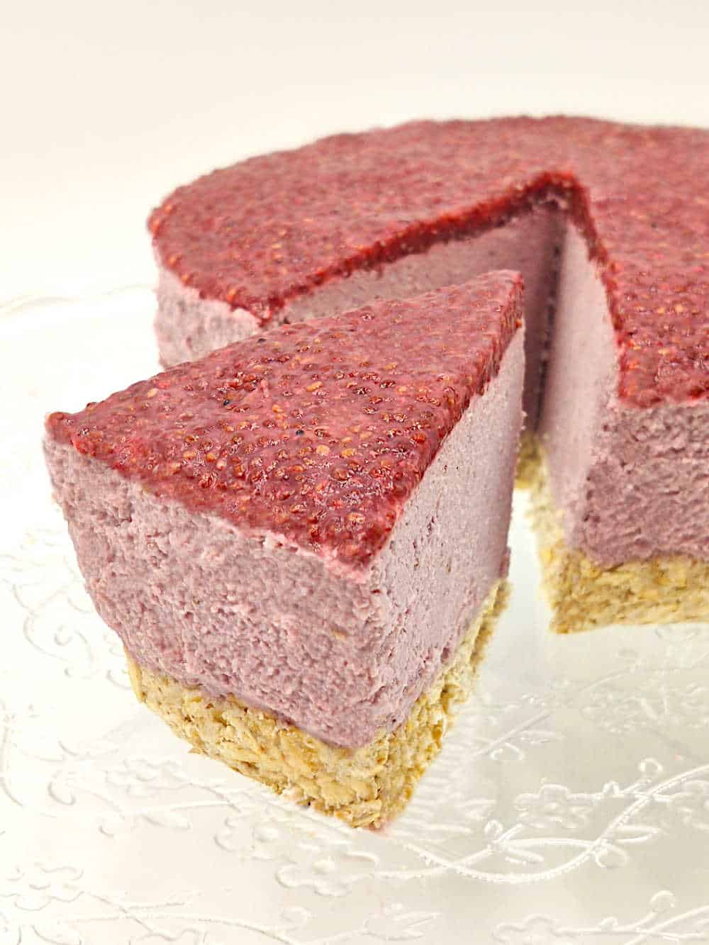 Tarta de queso con fresas